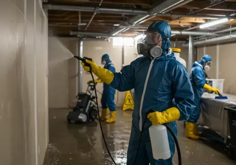 Basement Sanitization and Antimicrobial Treatment process in Lake Wildwood, CA